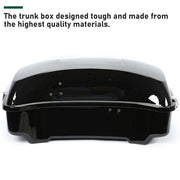 DURAFORCE Chopped Trunk Pack Backrest Rack For Harley Touring Street Road Glide 2014-26