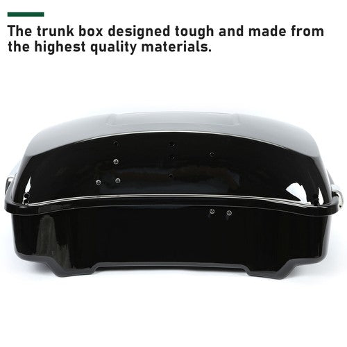 DURAFORCE Chopped Trunk Pack Backrest Rack For Harley Touring Street Road Glide 2014-26
