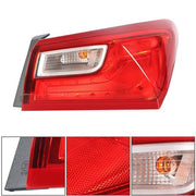 DURAFORCE Outer Tail Light Passenger RHSide For 2016-2021 Chevy Malibu Halogen Red Lens