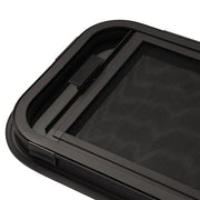 DURAFORCE 42" W × 12" H RV Window W/ Trim Ring Horizontal Slide Dark Black For RV Trailer