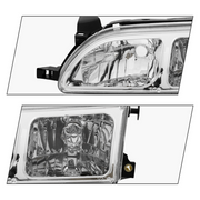 DURAFORCE JDM Chrome Headlights w/Turn Signal Corner Lights For 1993-1997 Toyota Corolla