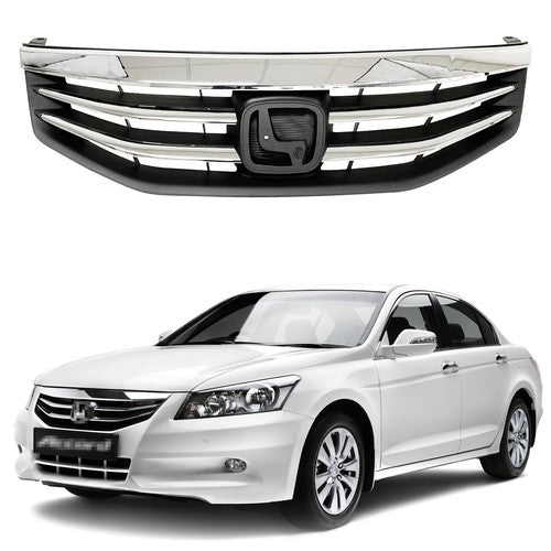 DURAFORCE Front Radiator Bumper Grille Front Upper Chrome Grill Fit Honda Accord 2011-2012