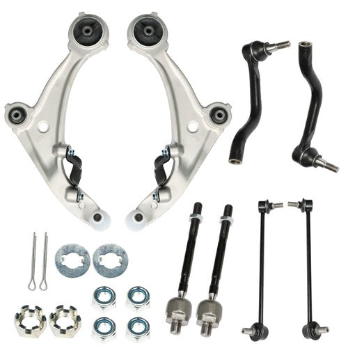 DURAFORCE For Nissan Altima V6 07-13 8Pcs Suspension Kit Control Arms Tie Rod Sway Bar