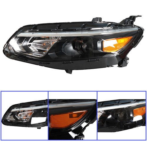 DURAFORCE Headlamps Halogen Clear Lens Fit For Chevy Malibu 2016-2018 LH/Driver Headlights