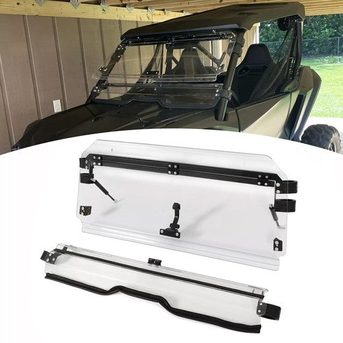 DURAFORCE Hard Coated Windshield 2-IN-1 Flip Scratch Resistant For 2019+ Honda Talon 1000