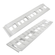 DURAFORCE 2Pcs 72'' × 14'' Aluminum Sliver Trailer Ramps 6500LBS Total Beavertail Hook End