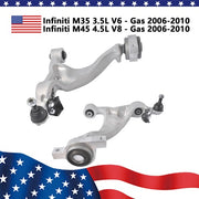 DURAFORCE 2* Front Lower Control Arms & Ball Joint for 06-10 Infiniti M35 M45 Sedan RWD