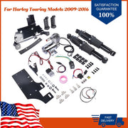 DURAFORCE Air Ride Kit with Motorcycle Electric Center Stand for Harley Road King 09-16