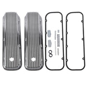 DURAFORCE 3-11/16" Tall Finned Aluminum Valve Covers Fits Chevy Big Block 396 402 427 454