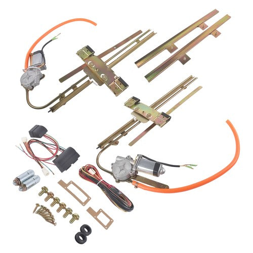DURAFORCE Flat Glass Electric Power Window Kit with Switch U Wire It 2 Door Kit 7558925