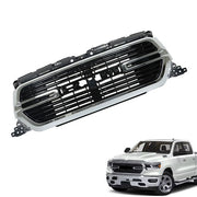 DURAFORCE W/Chrome Grille Front Grill Glossy Black New For Dodge Ram 1500 2019 2020-2022