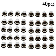 DURAFORCE 40pcs ABS Chrome 33mm Push-on Bullet Flanged Lug Nut Covers for Semi Trucks