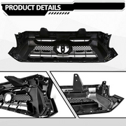 DURAFORCE For 2012 2013 2014 2015 Toyota Tacoma Front Bumper Gloss Black Grille Grill