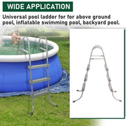 DURAFORCE Pool Ladder 36 inch 3 Step Platform Outdoor Above Ground Swimming Kids Children