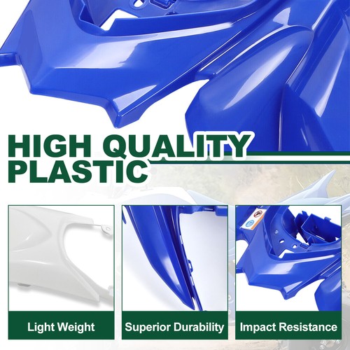 DURAFORCE New For YAMAHA Raptor 700 2006-2024 Plastics Bodywork Fenders COMPLETE SET BLUE