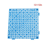 DURAFORCE 50PCS 12 x 12in Interlocking Drainage Floor Tiles Modular Interlocking Tile Blue