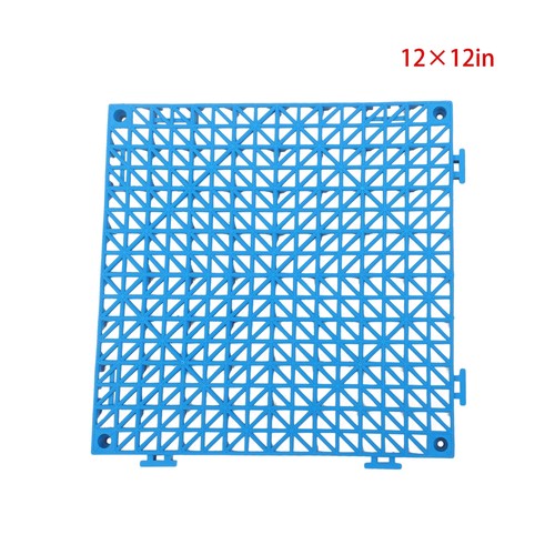 DURAFORCE 50PCS 12 x 12in Interlocking Drainage Floor Tiles Modular Interlocking Tile Blue