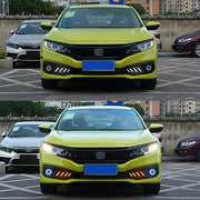 DURAFORCE Pair LED DRL Daytime Turn Signal Fog Light Lamp Covers Fit 2019-2021 Honda Civic