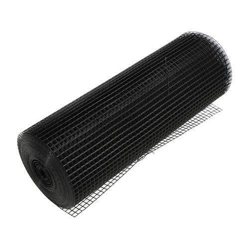 DURAFORCE Hardware Cloth 19 Gauge Black PVC Coated Wire Fencing Garden Fence Roll 1/2inch