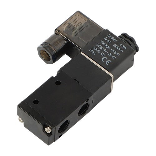 DURAFORCE 1/4" 3 Way 2 Position Inline Directional Control Electric Solenoid Valve 24V DC