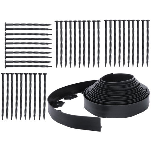 DURAFORCE Lawn Border L-shaped Lawn Garden Edging Kit 40FT With 40Pcs Anchoring Spikes