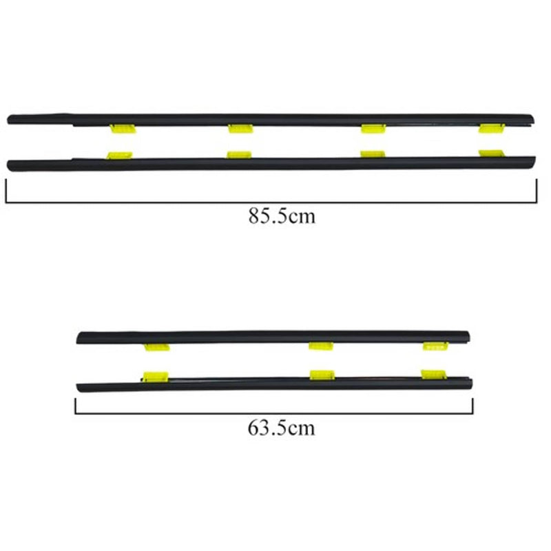 DURAFORCE Window Weatherstrip 4PC Sweep Molded Trim Outer Black for Honda CR V 2005 EX
