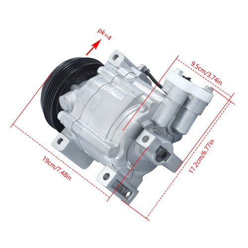 DURAFORCE A/C Compressor w/Clutch For Subaru Impreza 2007 2008-2013 2014 97485 73111FG001