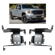 DURAFORCE LH&RH 2 Pc Front Bumper Bracket Black Fit For 2011-2014 GMC Sierra 2500/3500 HD