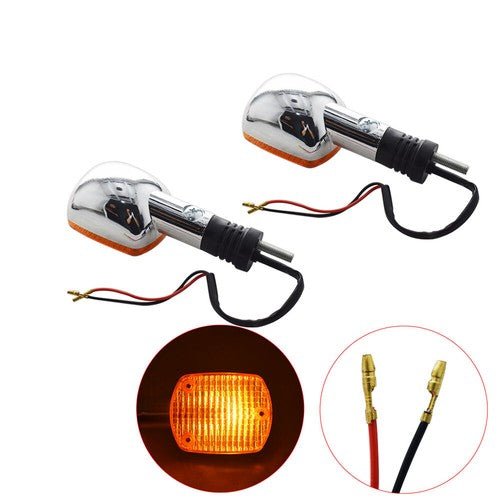 DURAFORCE Front Pair turn signal indicators For Honda V45 VF750C VF700C with stem