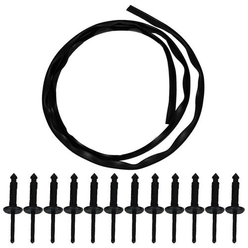 Fit For 08-22 Dodge Challenger Front Bumper Hood Weatherstrip Seal With Rivets