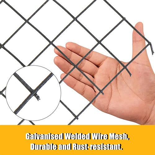 DURAFORCE 1"x1" 16 Gauge 24"x50' Welded Wire Fence Vinyl Coated Chicken Rabbit Mesh