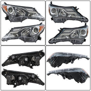 DURAFORCE Fit For Toyota RAV4 2013 2014 2015 LH+RH Headlight Headlamps Clear Lens Halogen