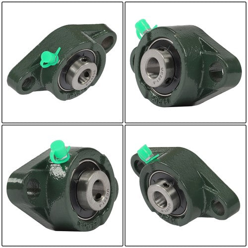 DURAFORCE 6PCS UCP201-8 Pillow Block Bearing 1/2"Bore 2 Bolt Cast Iron Base Self Alignment