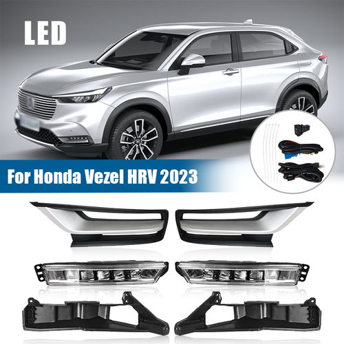 DURAFORCE LED Fog Lights Lamps Set W/DRL Left & Right for Honda HR-V HRV 2022 2023 2024