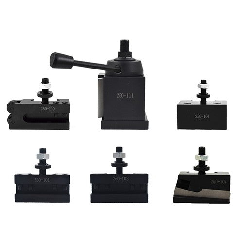 DURAFORCE 6Pcs 6- 12" AXA 250-111 Wedge Type Quick Change Tool Post Holder Set For Lathe