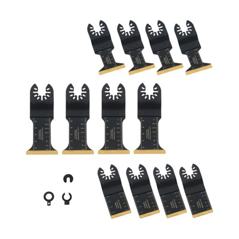 DURAFORCE For Metal Wood Plastic Cuts 12 Pcs Titanium Oscillating Saw Blades