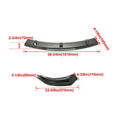 DURAFORCE Front Bumper Body Kit Lip Spliiter For 2017-2023 Tesla Model 3 Carbon Style 3Pcs