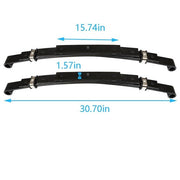 DURAFORCE Heavy Duty Rear Leaf Springs 4-Leaf For EZGO TXT Golf Cart 2 Set 1995-2013 US