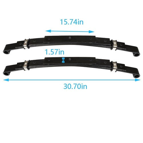 DURAFORCE Heavy Duty Rear Leaf Springs 4-Leaf For EZGO TXT Golf Cart 2 Set 1995-2013 US