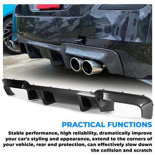 Rear Diffuser Carbon Fiber Color Fits 12-16 BMW 5 Series F10 M5 DTM Style