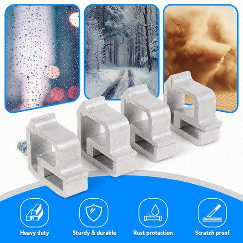 Truck Cap Topper Camper Shell Mounting Clamps Heavy Duty Aluminum 4 PCS