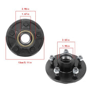 DURAFORCE 2-Pack Pre-assembled 5-Lug 4.5"Trailer Wheel Hub For 3,500 lbs #84 Trailer Axle
