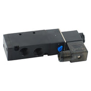 DURAFORCE 3/8'' 5 Port, 2 Position Pneumatic Solenoid Valve, 110V AC Coil, Air Return