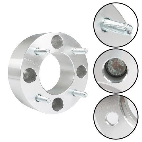 DURAFORCE Wheel Spacers For Honda 4x110 2" 74mm Hub Bore M10x1.25 Studs 4Pcs Silver