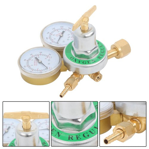 DURAFORCE Brass Oxygen Regulator CGA540 Pressure Gauge Victor Type Solid Brass