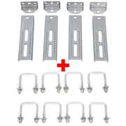 DURAFORCE (4) 10" Zinc-Plated Swivel Top Bunk Bracket Kit For 2x4 Boat Trailer Crossmember