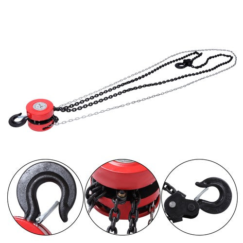 DURAFORCE 3 Ton/6600 lbs Capacity 10FT Come Along Hand Chain Hoist G80 Galvanized Chain