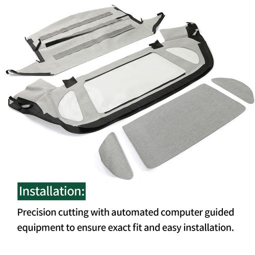 DURAFORCE For Mercedes R129 300SL SL500 600 90-02 Convertible Soft Top w/ Plastic Windows