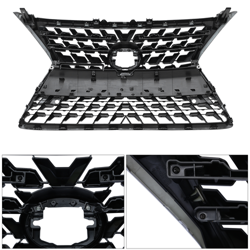 DURAFORCE Front Gloss Black Grille Luxury Grill for 2014-2022 for Lexus GX460