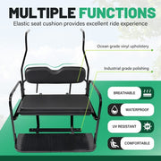 DURAFORCE Flip Folding Rear Seat Kit Back Seat For 2000.5-Up Club Car DS Golf Cart 400 lbs